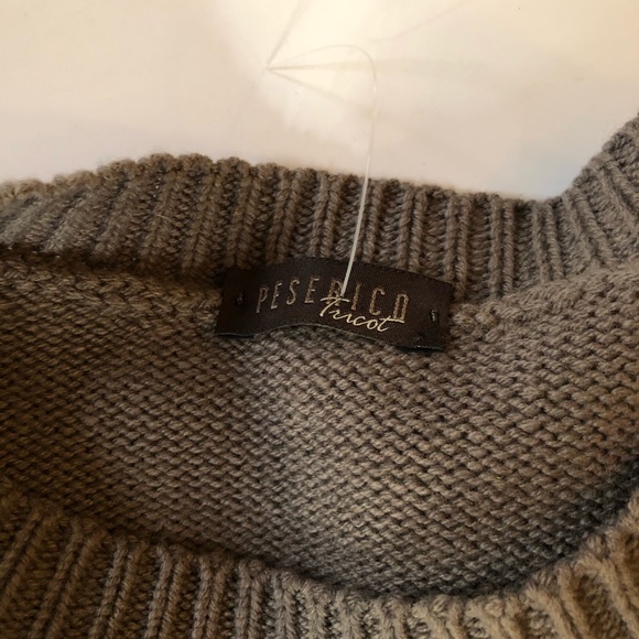 Peserico Tricot Brown Striped Wool Sweater Sz: 44 - Picture 2 of 7
